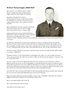 A preview of a PDF biography for Douglas, Glenn Thomas